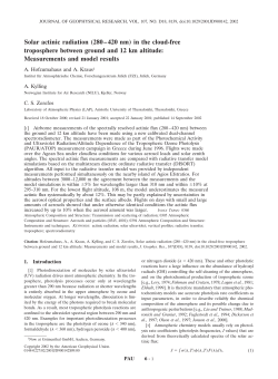 Solar actinic radiation (280&ndash;420 nm)