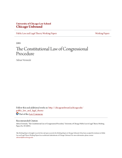 The Constitutional Law of Congressional Procedure