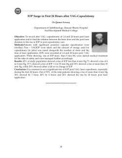 IOP S Surge in F First 24 H Hours after r YAG