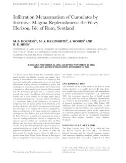 Infiltration Metasomatism of Cumulates by Intrusive Magma