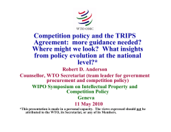 Competition policy and the TRIPS Agreement