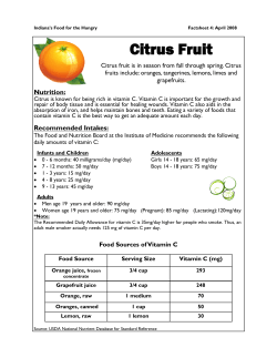 Citrus Fruit Handout