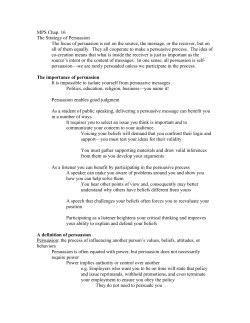 The Strategy of Persuasion