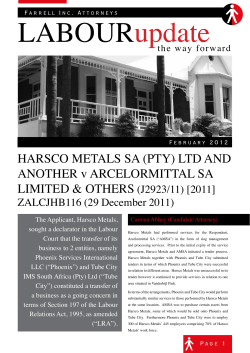 LTD AND ANOTHER v ARCELORMITTAL SA