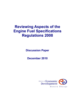 2010 Fuel Specification Review discussion paper, the basis