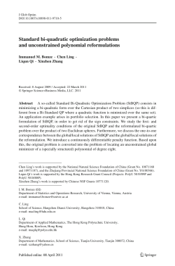 Standard bi-quadratic optimization problems and