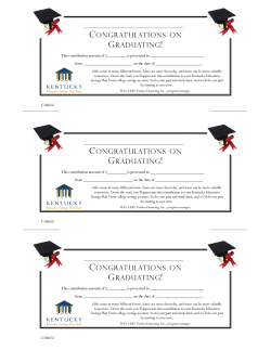 Graduation - Kentucky Education Savings Plan Trust