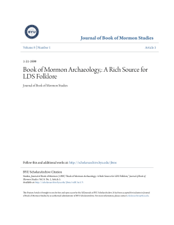 Book of Mormon Archaeology,: A Rich Source for LDS Folklore