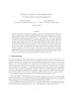 Division of labor in the interpretation of declaratives and interrogatives