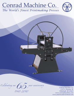 printmaking catalog - Conrad Machine Co.