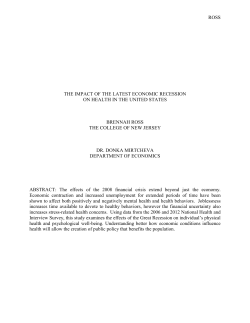 ross the impact of the latest economic recession on health in the