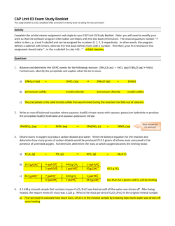 CAP Unit 03 Exam Study Booklet
