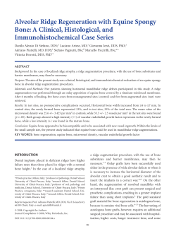 Alveolar Ridge Regeneration with Equine Spongy Bone: A Clinical