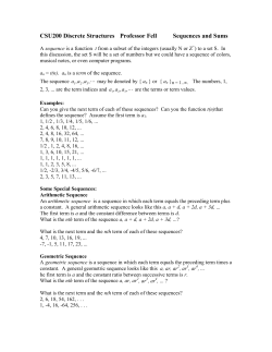 Sequences and Series