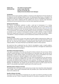 Please provide study information to the parents/guardians