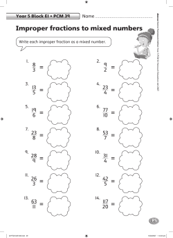 Improper fractions to mixed numbers