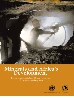 Minerals and Africa`s Development