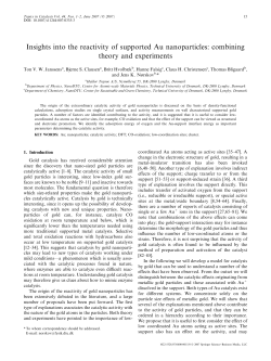 Insights into the reactivity of supported Au nanoparticles