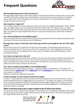 Frequent Questions - Challenge Targets