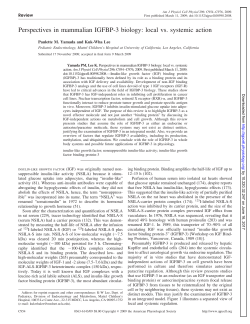 Perspectives in mammalian IGFBP-3 biology: local vs - AJP-Cell