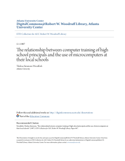 The relationship between computer training of high school principals