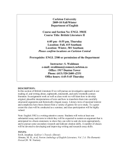 ENGL 3502E - Carleton University