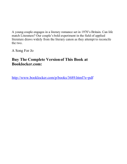 A Song For Jo - BookLocker.com