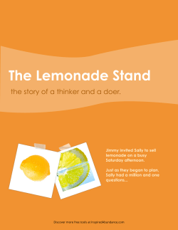 The Lemonade Stand Fable