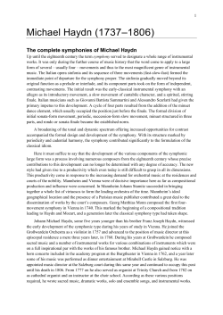 Michael Haydn (1737&ndash;1806)