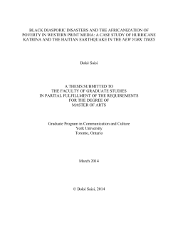 black diasporic disasters and the africanization of