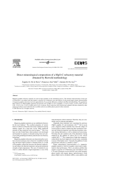 Direct mineralogical composition of a MgO-C refractory
