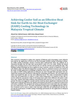 Achieving Cooler Soil as an Effective Heat Sink for Earth-to