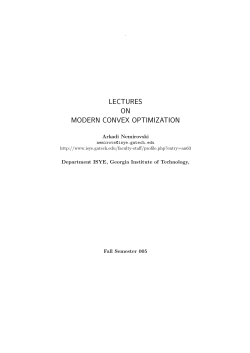 Lectures on Modern Convex Optimization