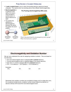 Polar Bonds in Covalent Molecules
