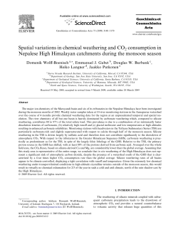 Spatial variations in chemical weathering and