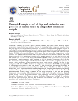 Decoupled isotopic record of ridge and subduction zone processes