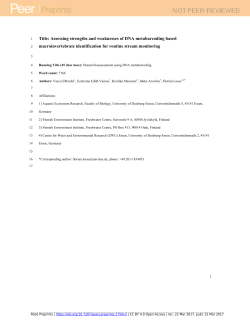 Strengths and weaknesses of DNA-based monitoring