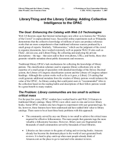 LibraryThing and the Library Catalog