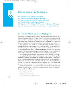 6 Categorical Syllogisms