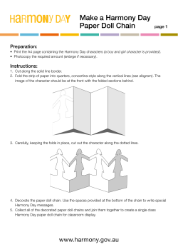 Make a Harmony Day Paper Doll Chain