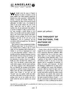 the thought of the outside, the outside of thought