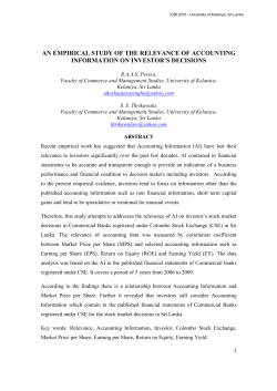 an empirical study of the relevance of accounting information on