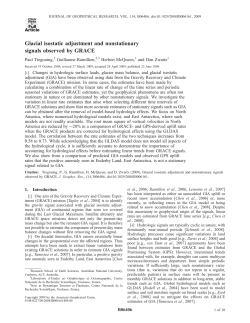 Glacial isostatic adjustment and nonstationary signals observed by