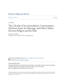 the calculus of accommodation: contraception, abortion, same