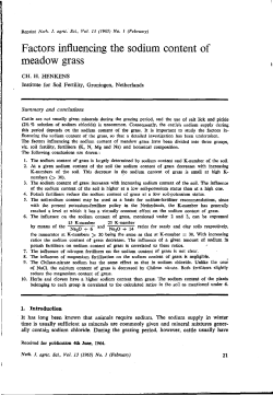 Factors influencing the sodium content of meadow grass