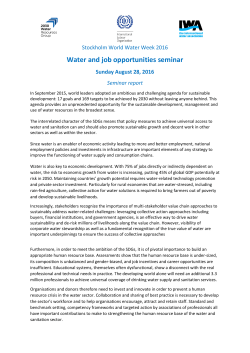 Conclusions from the seminar