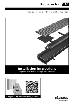 Katherm NK 1.45 Installation instructions