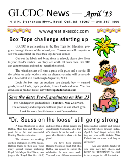 April 2013 - Great Lakes Child Development Center