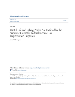 Useful Life and Salvage Value Are Defined by the Supreme Court