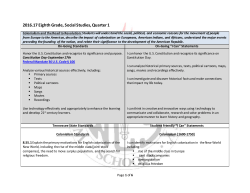 Social Studies, 1st 9 weeks